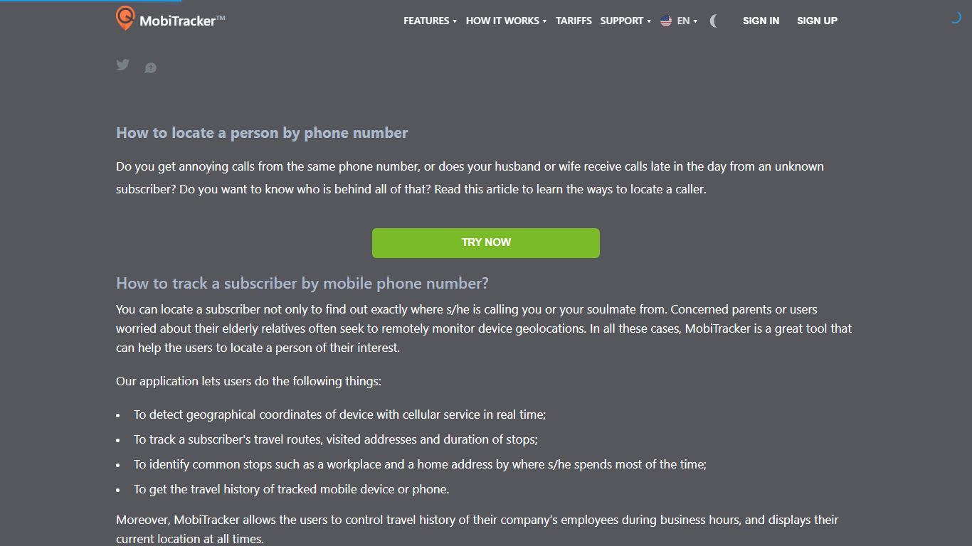 Locating a Person by Phone Number | MobiTracker™